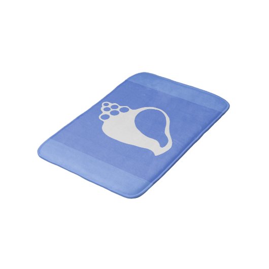 Blauwe schaal badmat (Gekanteld)