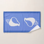 Blauwe schaal handdoek (Handdoek)