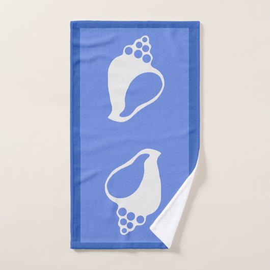 Blauwe schaal handdoek (Handdoek)