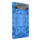 Blauwe schaal mini klembord (Schuin)