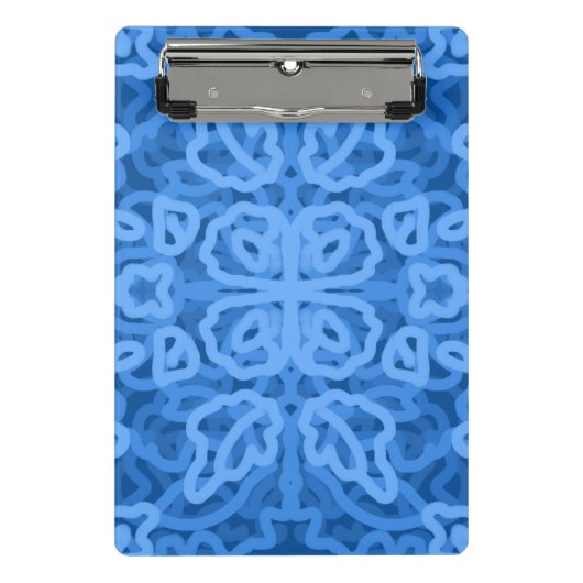 Blauwe schaal mini klembord (Voorkant)