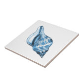 Blauwe schaal zeemansgeschenken aan kustgebieden tegeltje (Zijkant)