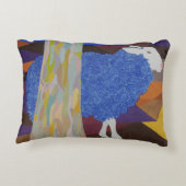 Blauwe schaap accent kussen (Achterkant)