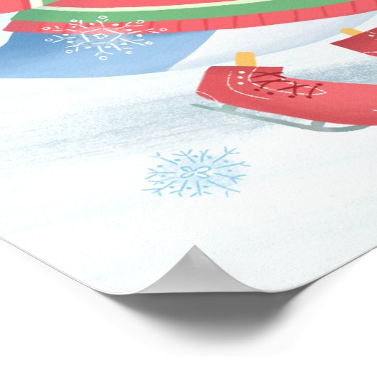 Blauwe Schaatspinguïn Art Print (Hoek)