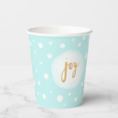 Blauwe schaatspinguïn papieren bekers (Achterkant)