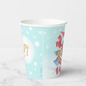 Blauwe schaatspinguïn papieren bekers (Rechts)