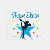 BLAUWE SCHAATSSTER FLEECE DEKEN (Voorkant (Horizontaal))