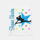 BLAUWE SCHAATSSTER FLEECE DEKEN (Voorkant)