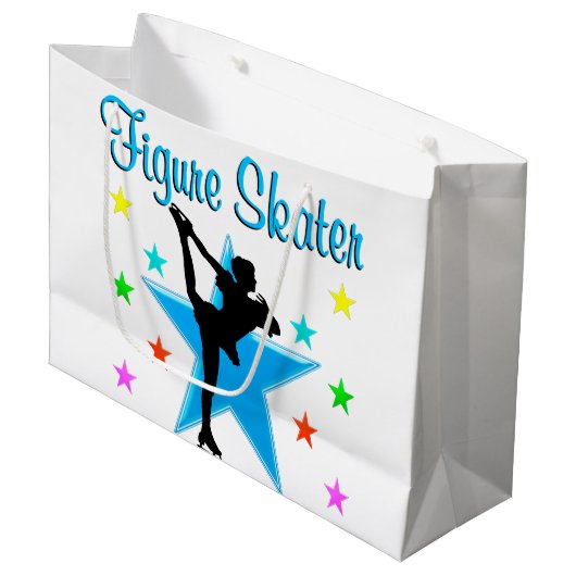 BLAUWE SCHAATSSTER LARGE CADEAUTASJE (Voorkant Gekanteld)