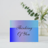 Blauwe schaduw briefkaart (Staand voorkant)