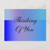 Blauwe schaduw briefkaart (Voorkant)