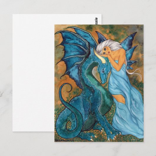 Blauwe schaduw briefkaart (Voorkant / Achterkant)