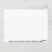 Blauwe schaduw briefkaart (Achterkant)