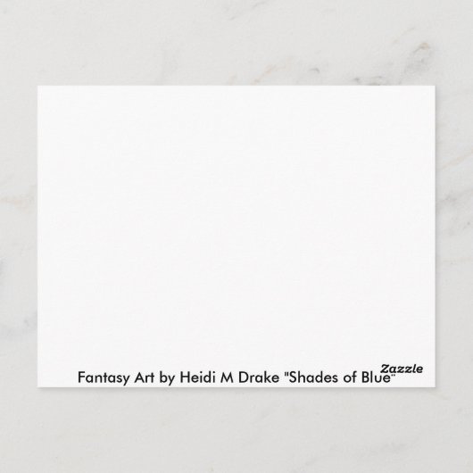 Blauwe schaduw briefkaart (Achterkant)