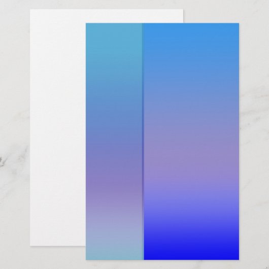 Blauwe schaduw briefpapier (Voorkant / Achterkant)