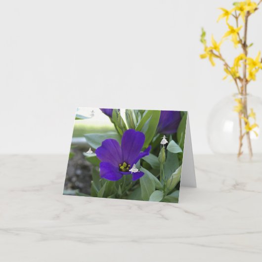 Blauwe Schaduw Feeën in Rust Kaart (Gele Bloem)