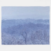 Blauwe schaduw fleece deken (Voorkant (Horizontaal))