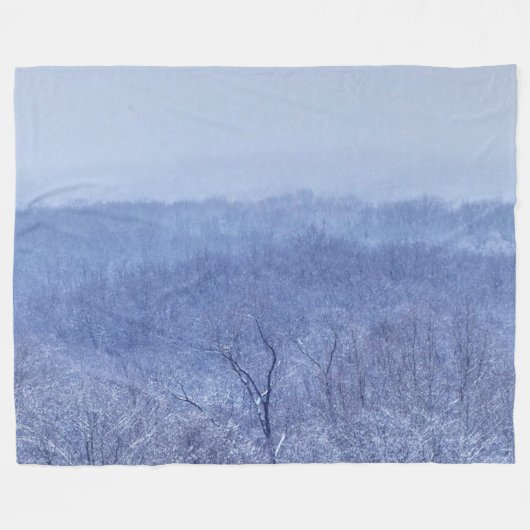 Blauwe schaduw fleece deken (Voorkant (Horizontaal))