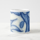 Blauwe schaduw grote koffiekop (Voorkant)