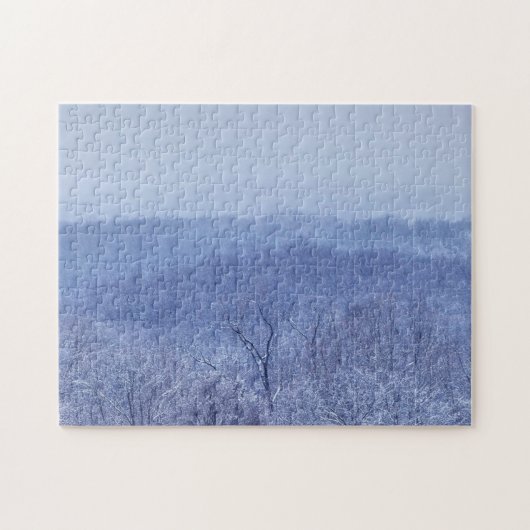 Blauwe schaduw legpuzzel (Horizontaal)