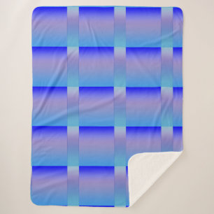 Blauwe schaduw sherpa deken