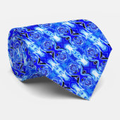 Blauwe schaduw stropdas (Opgerold)
