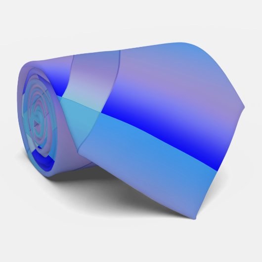 Blauwe schaduw stropdas (Opgerold)