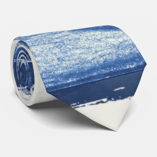 Blauwe schaduw stropdas (Opgerold)