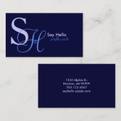 Blauwe schaduw visitekaartje (Voorkant / Achterkant)