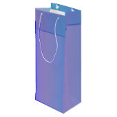 Blauwe schaduw wijn cadeautas (Achterkant Gekanteld)