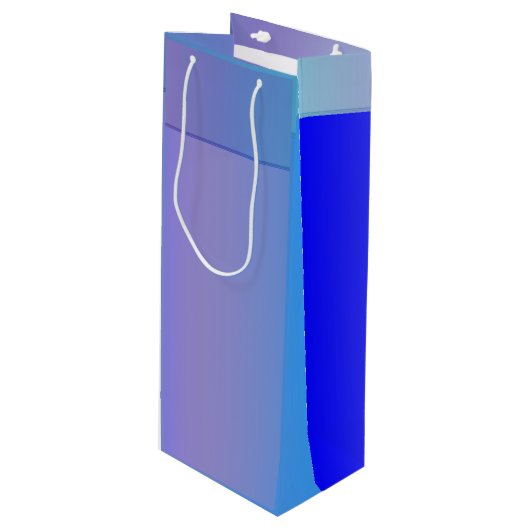 Blauwe schaduw wijn cadeautas (Voorkant Gekanteld)