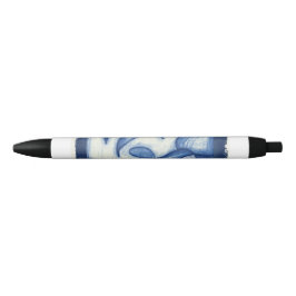 Blauwe schaduw zwarte inkt pen