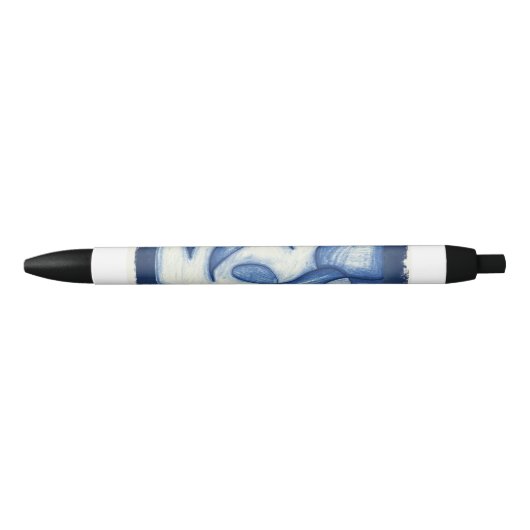 Blauwe schaduw zwarte inkt pen (Voorkant)