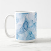Blauwe Schaduwen Abstract Koffiemok (Links)