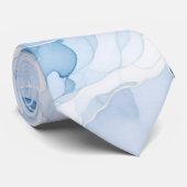 Blauwe Schaduwen Abstract Stropdas (Opgerold)
