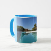 Blauwe Schaduwen Koffiemok Mok (Voorkant links)