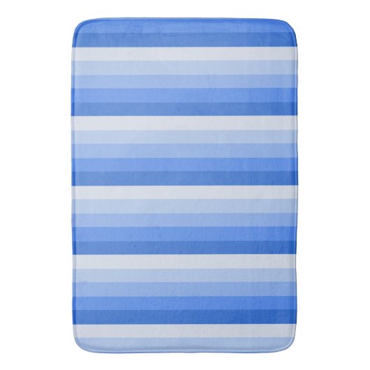 Blauwe schaduwstrepen badmat (Voorkant Verticaal)