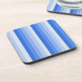 Blauwe schaduwstrepen bier onderzetter (Linkerzijde)
