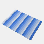 Blauwe schaduwstrepen deurmat (Schuin)