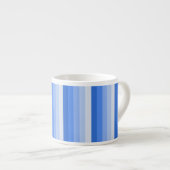 Blauwe schaduwstrepen espresso kop (Voorkant rechts)