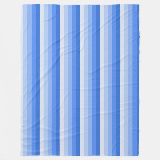 Blauwe schaduwstrepen fleece deken (Voorkant)