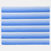 Blauwe schaduwstrepen fleece deken (Voorkant (Horizontaal))