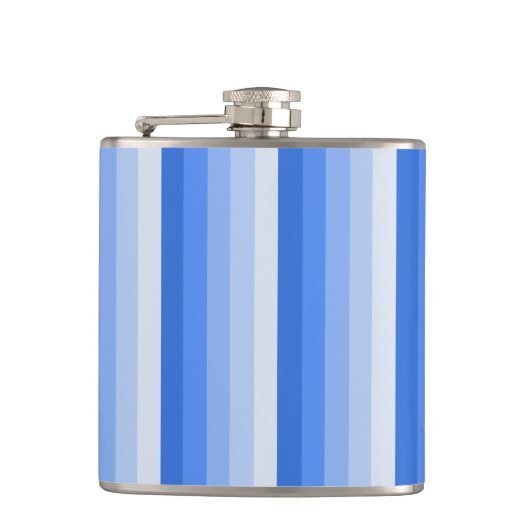 Blauwe schaduwstrepen heupfles (Voorkant)