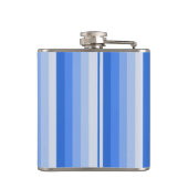 Blauwe schaduwstrepen heupfles (Achterkant)