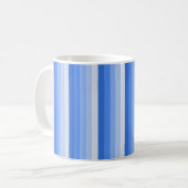 Blauwe schaduwstrepen koffiemok (Voorkant links)