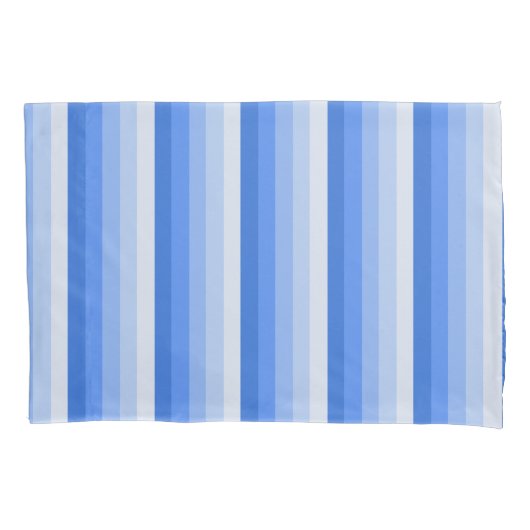Blauwe schaduwstrepen kussensloop (Voorkant)
