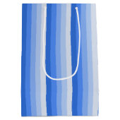 Blauwe schaduwstrepen medium cadeauzakje (Achterkant)