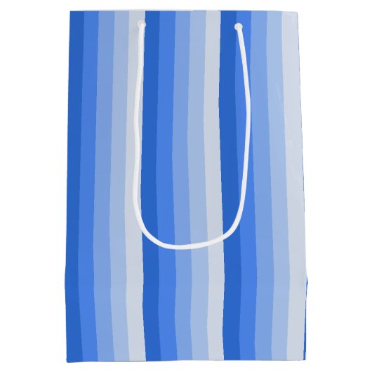 Blauwe schaduwstrepen medium cadeauzakje (Achterkant)