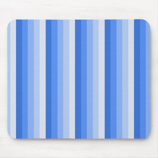 Blauwe schaduwstrepen muismat (Voorkant)