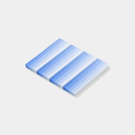 Blauwe schaduwstrepen post-it® notes (Schuin)